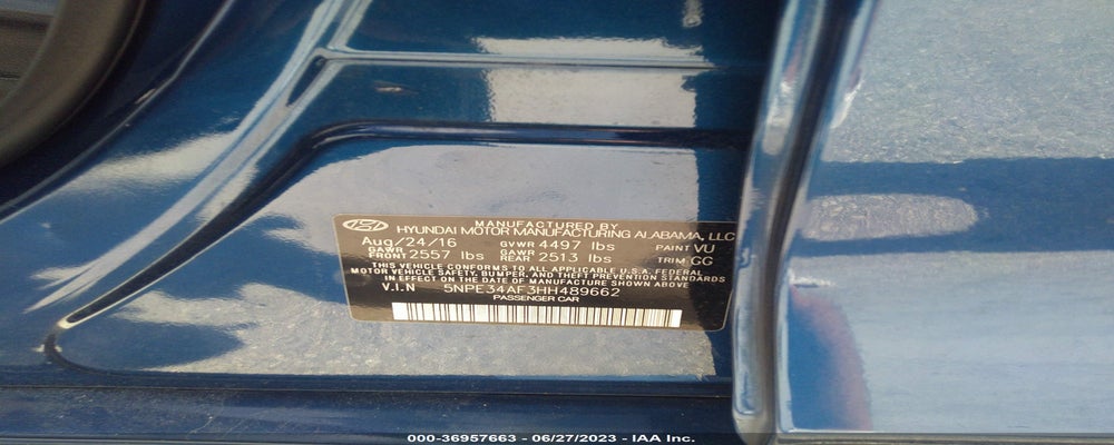 5NPE34AF3HH489662 2017 HYUNDAI SONATA photo no. 9