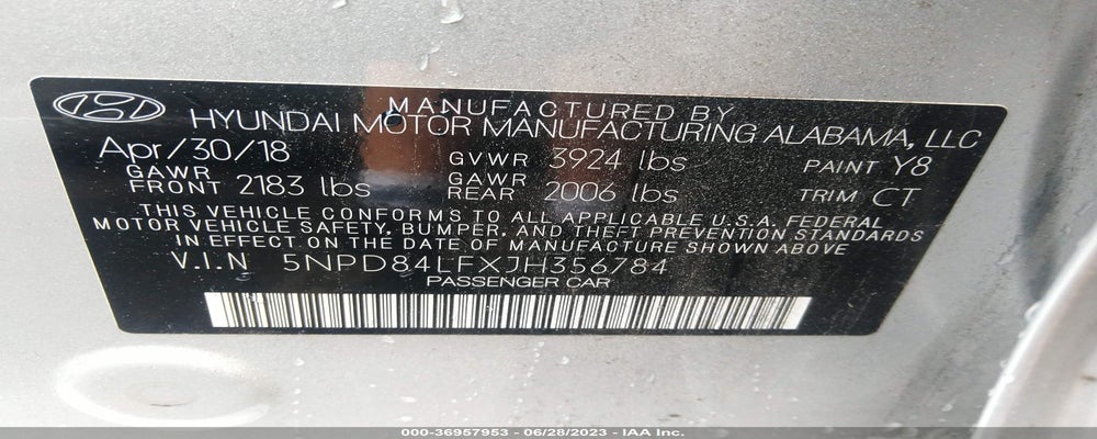 5NPD84LFXJH356784 2018 HYUNDAI ELANTRA photo no. 9