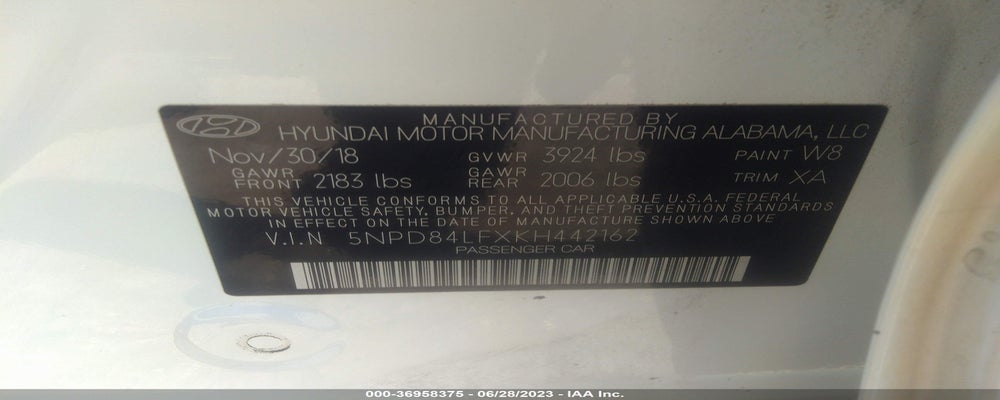 5NPD84LFXKH442162 2019 HYUNDAI ELANTRA photo no. 9