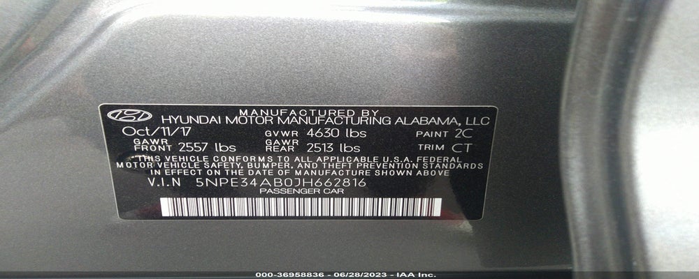 5NPE34AB0JH662816 2018 HYUNDAI SONATA photo no. 9