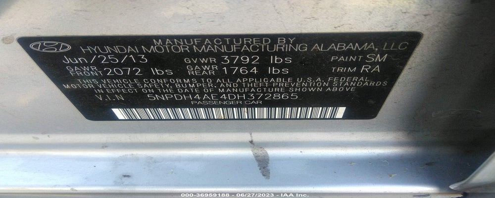 5NPDH4AE4DH372865 2013 HYUNDAI ELANTRA photo no. 9