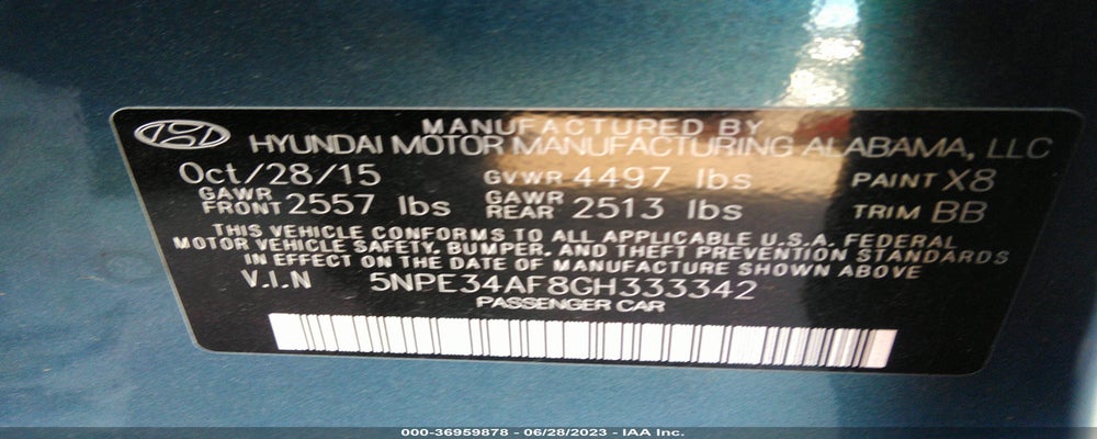 5NPE34AF8GH333342 2016 HYUNDAI SONATA photo no. 9