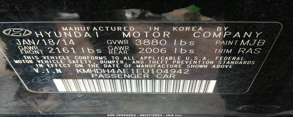 KMHDH4AE1EU104942 2014 HYUNDAI ELANTRA photo no. 9