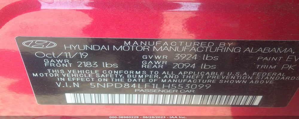 5NPD84LF1LH553099 2020 HYUNDAI ELANTRA photo no. 9
