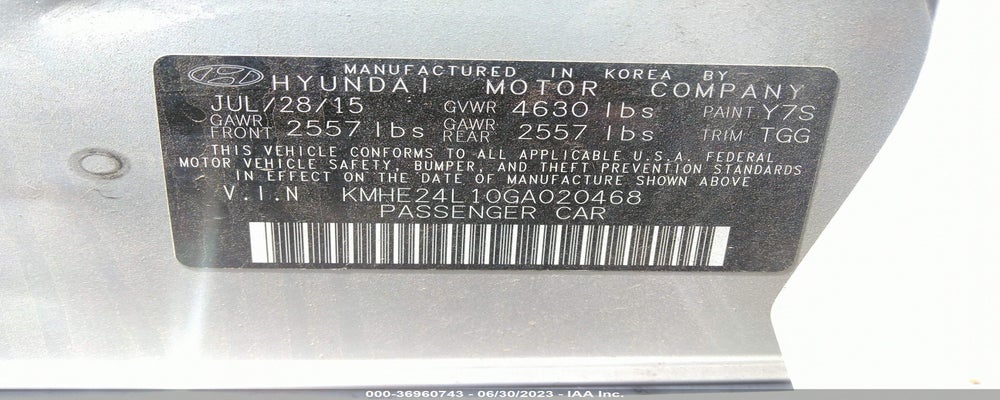 KMHE24L10GA020468 2016 HYUNDAI SONATA photo no. 9