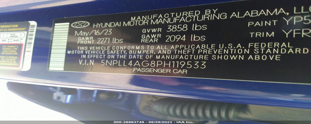 5NPLL4AG8PH119533 2023 HYUNDAI ELANTRA photo no. 9