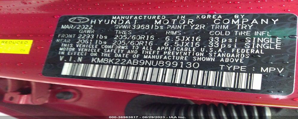 KM8K22AB9NU899130 2022 HYUNDAI KONA photo no. 9