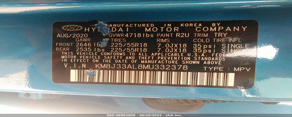 KM8J33AL8MU33237  2021 HYUNDAI TUCSON photo no. 9