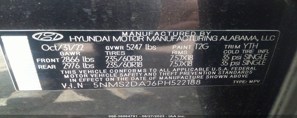 5NMS2DAJ6PH522188 2023 HYUNDAI SANTA FE photo no. 9