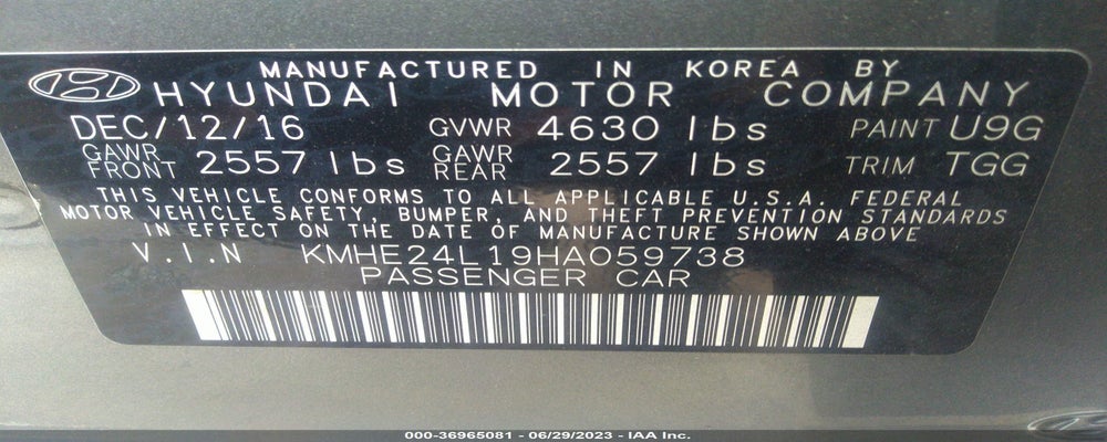 KMHE24L19HA059738 2017 HYUNDAI SONATA HYBRID photo no. 9