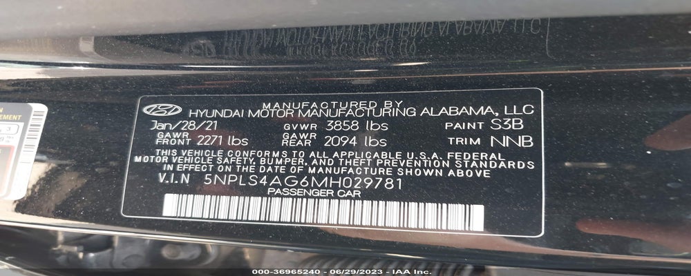 5NPLS4AG6MH029781 2021 HYUNDAI ELANTRA photo no. 9