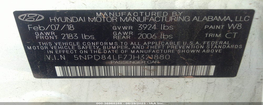5NPD84LF7JH321880 2018 HYUNDAI ELANTRA photo no. 9