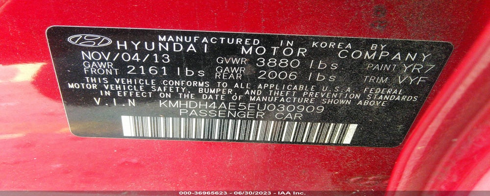 KMHDH4AE5EU030909 2014 HYUNDAI ELANTRA photo no. 9