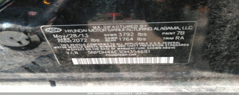 5NPDH4AE3DH354681 2013 HYUNDAI ELANTRA photo no. 9
