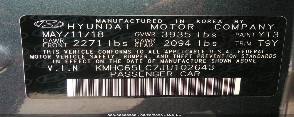 KMHC65LC7JU102643 2018 HYUNDAI IONIQ HYBRID photo no. 9