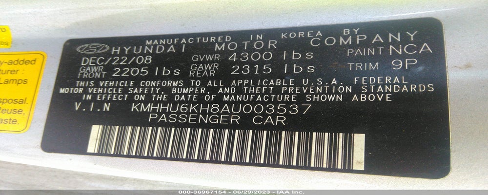 KMHHU6KH8AU003537 2010 HYUNDAI GENESIS COUPE photo no. 9