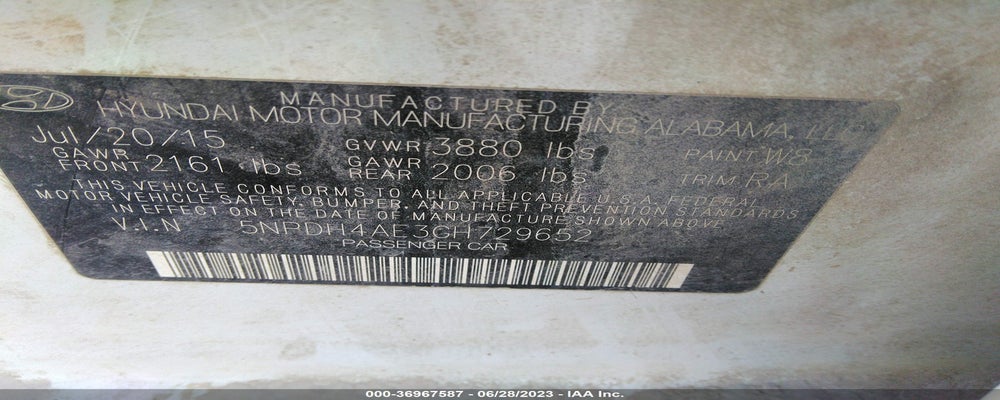 5NPDH4AE3GH729652 2016 HYUNDAI ELANTRA photo no. 9