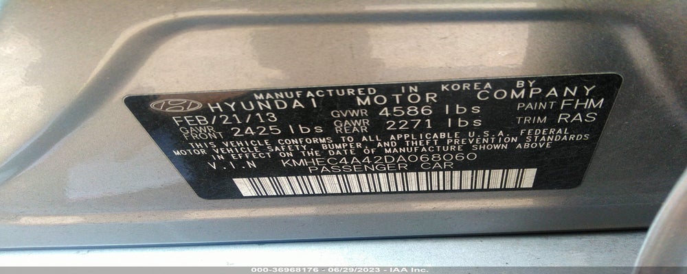 KMHEC4A42DA068060 2013 HYUNDAI SONATA HYBRID photo no. 9