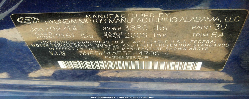 5NPDH4AE5EH470014 2014 HYUNDAI ELANTRA photo no. 9