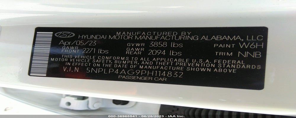 5NPLP4AG9PH114832 2023 HYUNDAI ELANTRA photo no. 9
