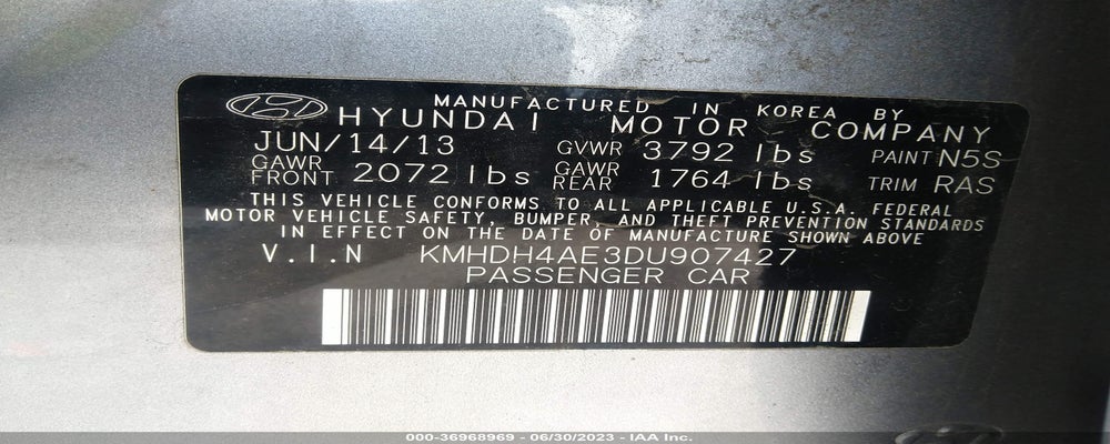 KMHDH4AE3DU907427 2013 HYUNDAI ELANTRA photo no. 9