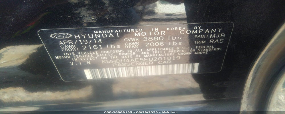 KMHDH4AE5EU201819 2014 HYUNDAI ELANTRA photo no. 9