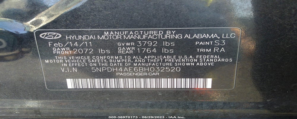 5NPDH4AE6BH032520 2011 HYUNDAI ELANTRA photo no. 9