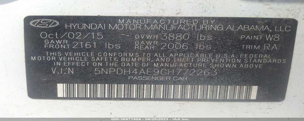 5NPDH4AE9GH772263 2016 HYUNDAI ELANTRA photo no. 9