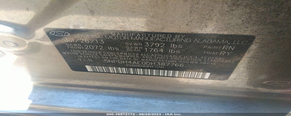 5NPDH4AE0DH387766 2013 HYUNDAI ELANTRA photo no. 9