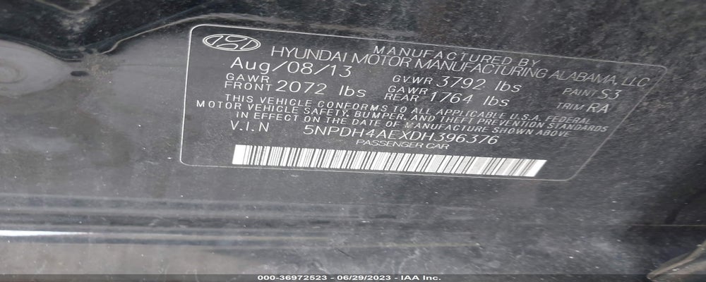 5NPDH4AEXDH396376 2013 HYUNDAI ELANTRA photo no. 9