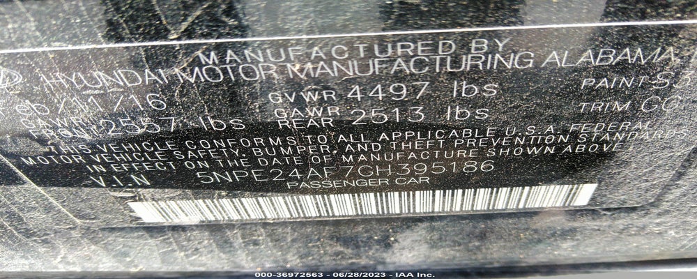 5NPE24AF7GH395186 2016 HYUNDAI SONATA photo no. 9
