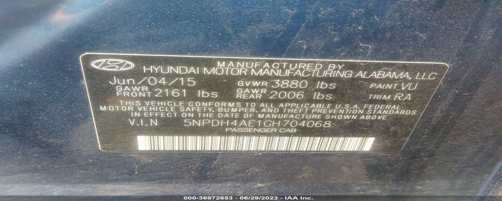 5NPDH4AE1GH704068 2016 HYUNDAI ELANTRA photo no. 9