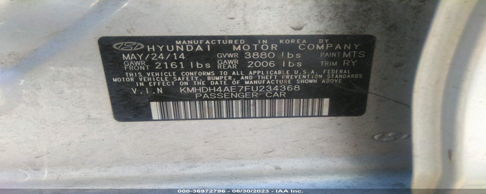 KMHDH4AE7FU234368 2015 HYUNDAI ELANTRA photo no. 9