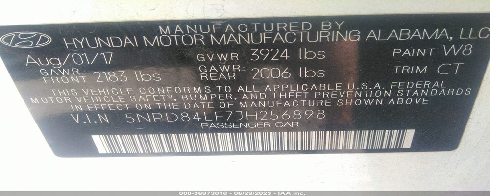 5NPD84LF7JH256898 2018 HYUNDAI ELANTRA photo no. 9