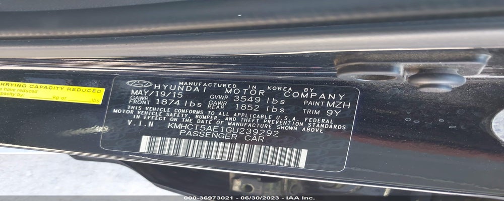 KMHCT5AE1GU239292 2016 HYUNDAI ACCENT photo no. 9