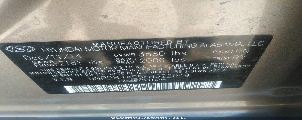 5NPDH4AE5FH622049 2015 HYUNDAI ELANTRA photo no. 9
