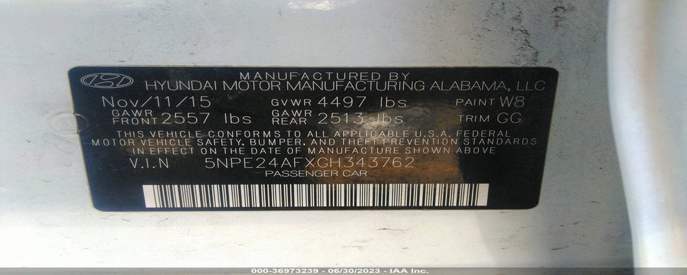 5NPE24AFXGH343762 2016 HYUNDAI SONATA photo no. 9