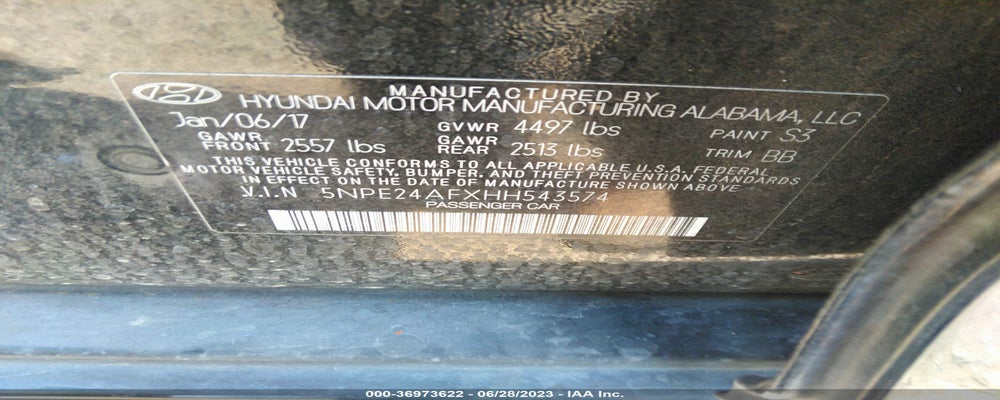 5NPE24AFXHH543574 2017 HYUNDAI SONATA photo no. 9