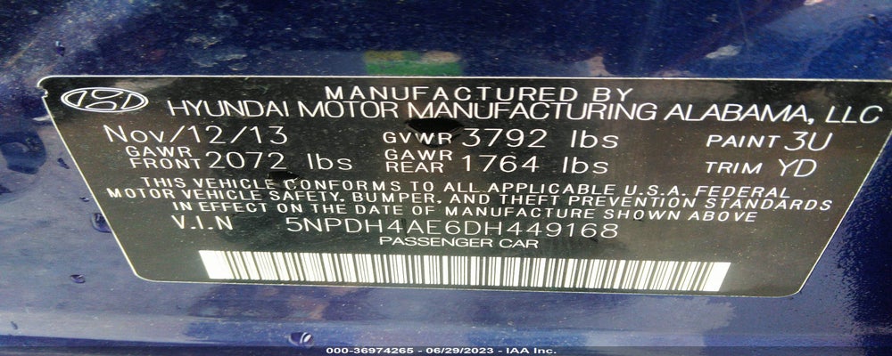 5NPDH4AE6DH449168 2013 HYUNDAI ELANTRA photo no. 9