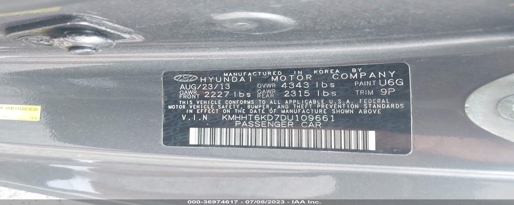 KMHHT6KD7DU109661 2013 HYUNDAI GENESIS COUPE photo no. 9
