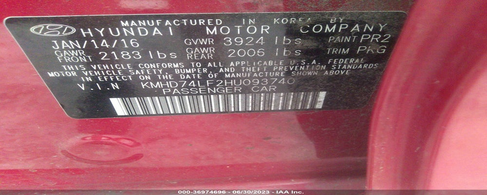 KMHD74LF2HU093740 2017 HYUNDAI ELANTRA photo no. 9