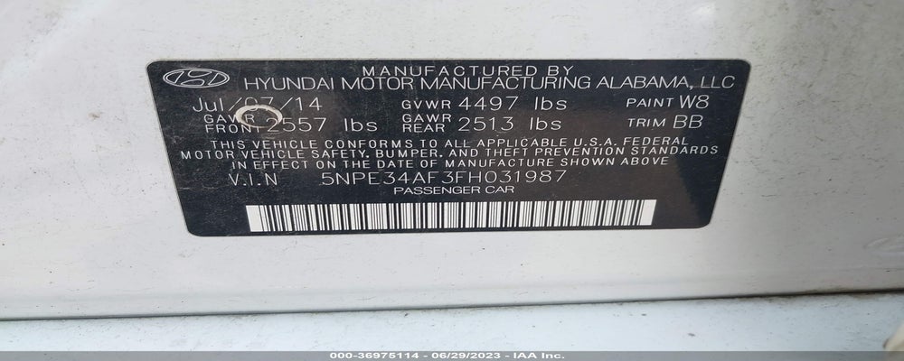 5NPE34AF3FH031987 2015 HYUNDAI SONATA photo no. 9
