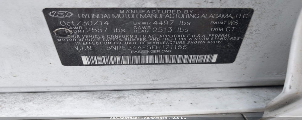 5NPE34AF5FH121156 2015 HYUNDAI SONATA photo no. 9
