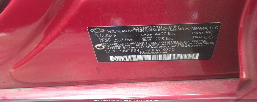 5NPE34AF9JH629770 2018 HYUNDAI SONATA photo no. 9