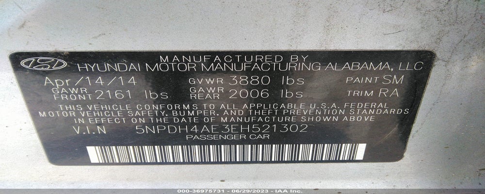 5NPDH4AE3EH521302 2014 HYUNDAI ELANTRA photo no. 9