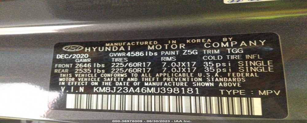 KM8J23A46MU398181 2021 HYUNDAI TUCSON photo no. 9