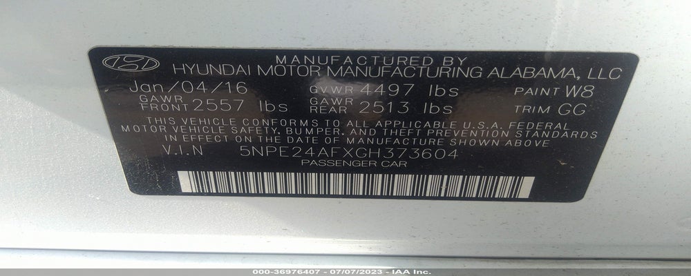 5NPE24AFXGH373604 2016 HYUNDAI SONATA photo no. 9