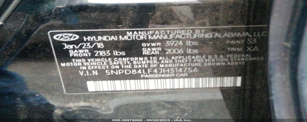 5NPD84LF4JH314756 2018 HYUNDAI ELANTRA photo no. 9