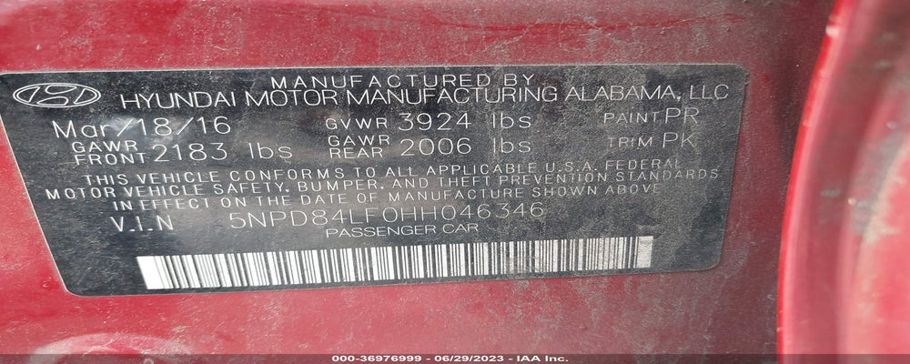 5NPD84LF0HH046346 2017 HYUNDAI ELANTRA photo no. 9