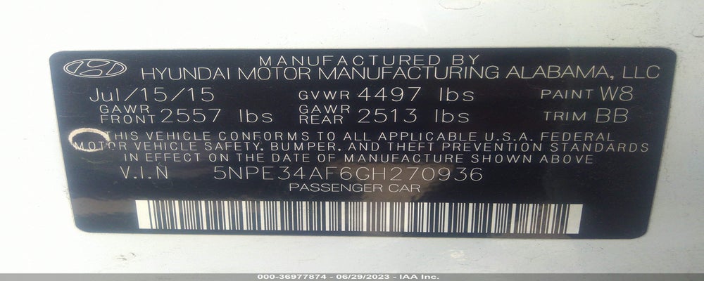 5NPE34AF6GH270936 2016 HYUNDAI SONATA photo no. 9